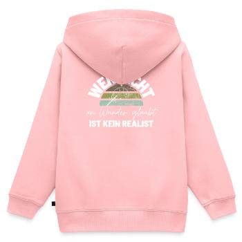 MOTIVATION Motivationssprüche Sprüche - Kinder Premium Organic Zip Hoodie - Rosa - Hinten - AI Model Kid Female (0cm)