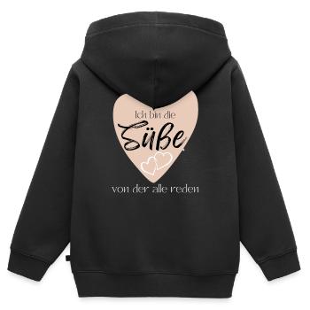Baby Geschenkidee Muttertag Vatertag Weihnachten - Kinder Premium Organic Zip Hoodie - Schwarz - Hinten - AI Model Kid Male (0cm)