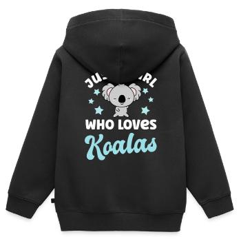 Koala Koala Ours - Sweat Premium à capuche zippé enfant bio - noir - Dos - AI Model Kid Male (0cm)