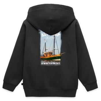 Altwarp Kutter Stettiner Haff - Kinder Premium Organic Zip Hoodie - Schwarz - Hinten - AI Model Kid Male (0cm)