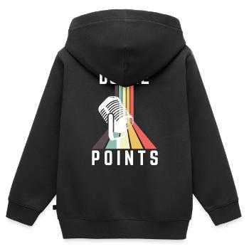 Concours Eurovision de la chanson Douze Points - Sweat Premium à capuche zippé enfant bio - noir - Dos - AI Model Kid Male (0cm)