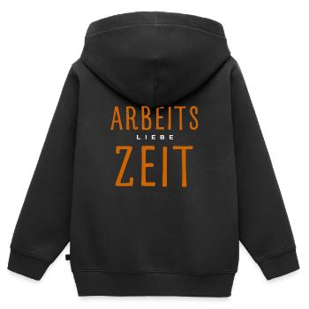 Arbeitszeitbetrug AFK im Real Life - Kinder Premium Organic Zip Hoodie - Schwarz - Hinten - AI Model Kid Male (0cm)