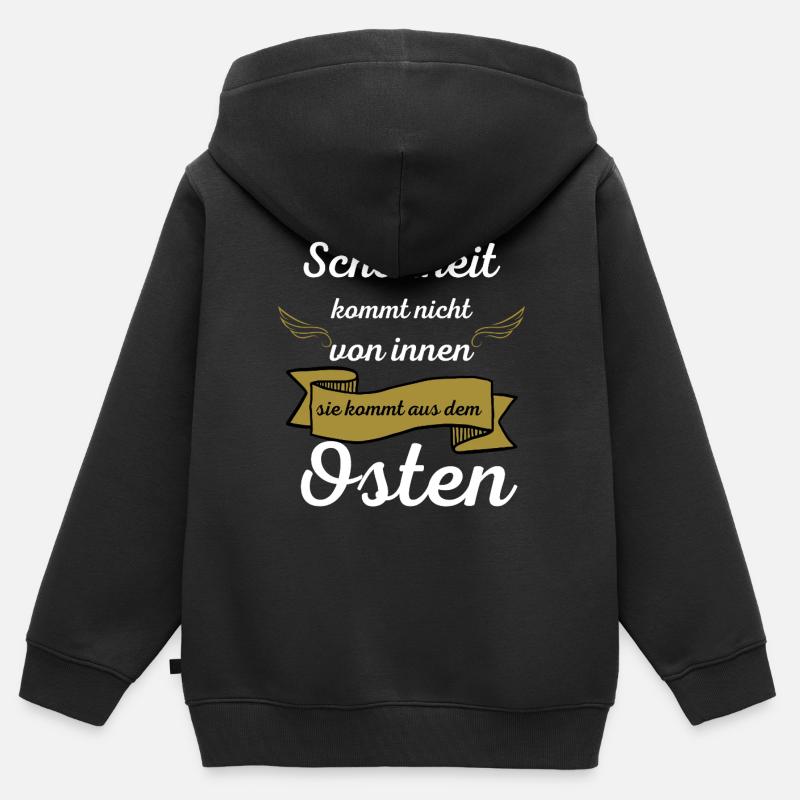 La beauté vient de l’Orient - Sweat Premium à capuche zippé enfant bio - noir