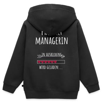 Projektmanagerin Projektmanagement Studium Beruf - Kinder Premium Organic Zip Hoodie - Schwarz - Hinten - AI Model Kid Male (0cm)