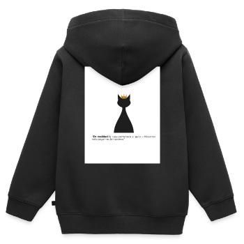 Gato Rey et son hypothèque - Sweat Premium à capuche zippé enfant bio - noir - Dos - AI Model Kid Male (0cm)