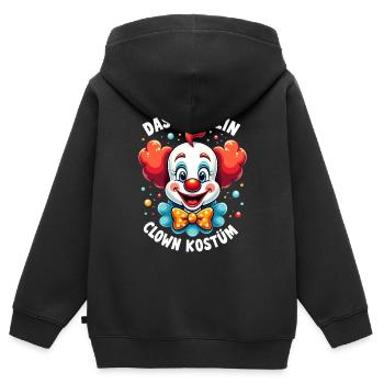 Déguisement de clown de carnaval Carnaval Carnaval - Sweat Premium à capuche zippé enfant bio - noir - Dos - AI Model Kid Male (0cm)