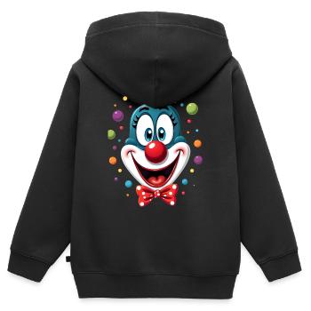 Déguisement de clown de carnaval Carnaval Carnaval - Sweat Premium à capuche zippé enfant bio - noir - Dos - AI Model Kid Male (0cm)