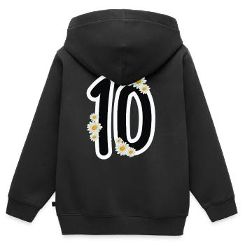 10 Years Birthday Tenth Birthday Shirt - Kids Premium Organic Zip-up Hoodie - black - Back - AI Model Kid Male (0cm)