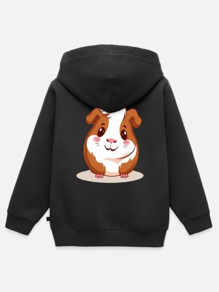 Meerschweinchen - Kinder Premium Organic Zip Hoodie - Schwarz