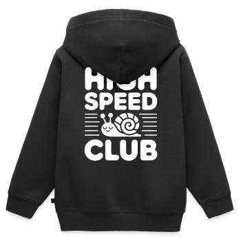 Turbo Snail Fun - Sweat Premium à capuche zippé enfant bio - noir - Dos - AI Model Kid Male (0cm)