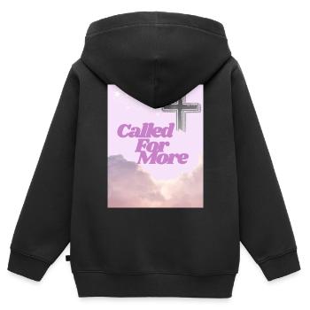 Für mehr Cross Sunrise gerufen - Kinder Premium Organic Zip Hoodie - Schwarz - Hinten - AI Model Kid Male (0cm)