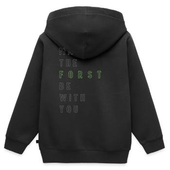 May the Forst be with you - (left-aligned) - Kids Premium Organic Zip-up Hoodie - black - Back - AI Model Kid Male (0cm)