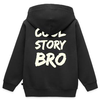 cool_story_bro- - Kinder Premium Organic Zip Hoodie - Schwarz - Hinten - AI Model Kid Male (0cm)