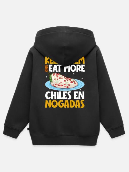 Keep Calm - Chiles en Nogada - Kinder Premium Organic Zip Hoodie - Schwarz
