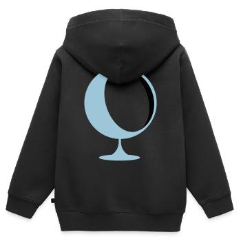 retro lounge chair eames panton - Kids Premium Organic Zip-up Hoodie - black - Back - AI Model Kid Male (0cm)