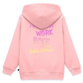 Fahrrad Bmx Bike - Kinder Premium Organic Zip Hoodie - Rosa - Hinten - AI Model Kid Female (0cm)