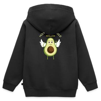Holy Guacamole - holy avocado - Kids Premium Organic Zip-up Hoodie - black - Back - AI Model Kid Male (0cm)