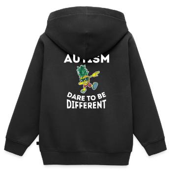 Autismus Asperger Akzeptanz Welt Autismus Tag - Kinder Premium Organic Zip Hoodie - Schwarz - Hinten - AI Model Kid Male (0cm)