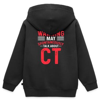 MRI Radiologie Radiologe CT Röntgen Papa Mama - Kinder Premium Organic Zip Hoodie - Schwarz - Hinten - AI Model Kid Male (0cm)