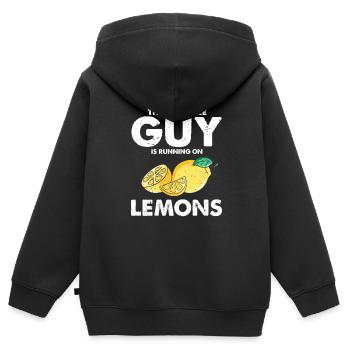 Limonade Limonade Limonade Limonade Stand Design - Sweat Premium à capuche zippé enfant bio - noir - Dos - AI Model Kid Male (0cm)