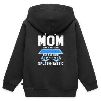 Pool Guy Design pour PoolBoy et Pool Cleaner - Sweat Premium à capuche zippé enfant bio - noir - Dos - AI Model Kid Male (0cm)