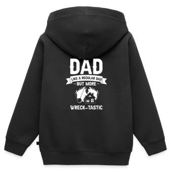 Hausabriss und Renovierungs Design - Kinder Premium Organic Zip Hoodie - Schwarz - Hinten - AI Model Kid Male (0cm)