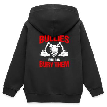 Schwermaschinenführer für Bagger - Kinder Premium Organic Zip Hoodie - Schwarz - Hinten - AI Model Kid Male (0cm)