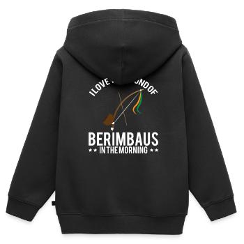 Capoeira for Mixed Martial Arts and Kickboxing - Kids Premium Organic Zip-up Hoodie - black - Back - AI Model Kid Male (0cm)