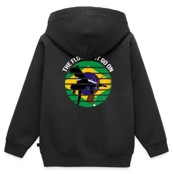 Capoeira for Mixed Martial Arts and Kickboxing - Kids Premium Organic Zip-up Hoodie - black - Back - AI Model Kid Male (0cm)