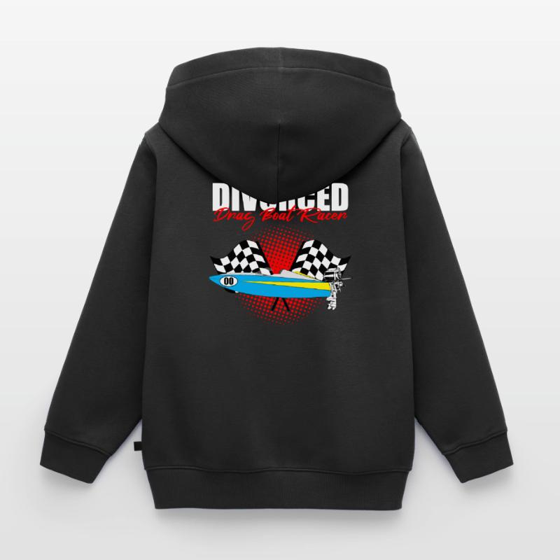 Conception de bateaux de course pour les courses de dragsters Sweat Premium à capuche zippé enfant bio