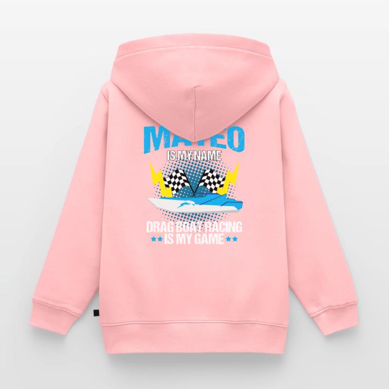 Conception de bateaux de course pour les courses de dragsters Sweat Premium à capuche zippé enfant bio