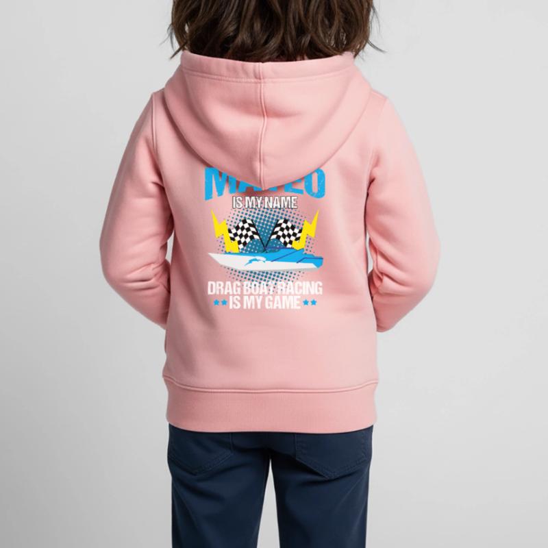 Conception de bateaux de course pour les courses de dragsters Sweat Premium à capuche zippé enfant bio