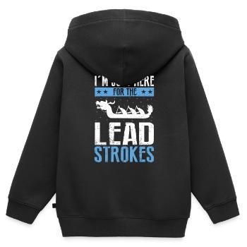 Dragon Boat Trainer and Dragon Boat - Kids Premium Organic Zip-up Hoodie - black - Back - AI Model Kid Male (0cm)