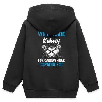Dragon Boat Trainer and Dragon Boat - Kids Premium Organic Zip-up Hoodie - black - Back - AI Model Kid Male (0cm)