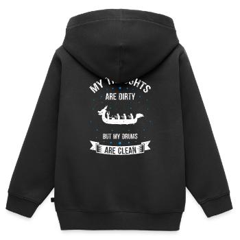 Dragon Boat and Dragon Boat Crew - Kids Premium Organic Zip-up Hoodie - black - Back - AI Model Kid Male (0cm)
