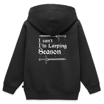 Citation de jeu de rôle pour Larper et Larp - Sweat Premium à capuche zippé enfant bio - noir - Dos - AI Model Kid Male (0cm)
