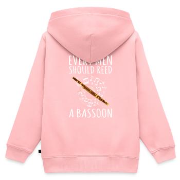 Holzblasinstrument und Fagott Blasinstrument - Kinder Premium Organic Zip Hoodie - Rosa - Hinten - AI Model Kid Female (0cm)