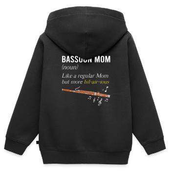 Orchester und Holzblasinstrument - Kinder Premium Organic Zip Hoodie - Schwarz - Hinten - AI Model Kid Male (0cm)