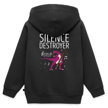 Orchester und Holzblasinstrument - Kinder Premium Organic Zip Hoodie - Schwarz - Hinten - AI Model Kid Male (0cm)