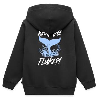 Meeressäuger für Orca-Beobachtung und Buckelwal - Kinder Premium Organic Zip Hoodie - Schwarz - Hinten - AI Model Kid Male (0cm)