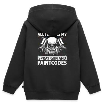Autolackierer Angebot für Karosserietechniker - Kinder Premium Organic Zip Hoodie - Schwarz - Hinten - AI Model Kid Male (0cm)