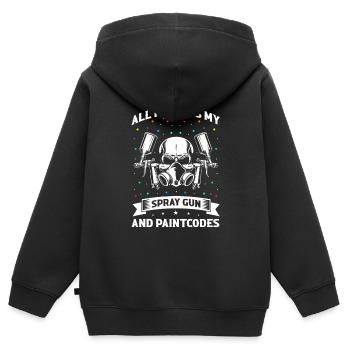 Autolackierer Angebot für Autolackierer - Kinder Premium Organic Zip Hoodie - Schwarz - Hinten - AI Model Kid Male (0cm)