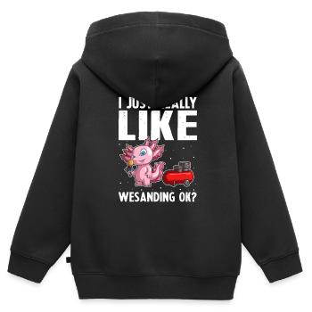 Car painter offer for coachbuilders - Kids Premium Organic Zip-up Hoodie - black - Back - AI Model Kid Male (0cm)
