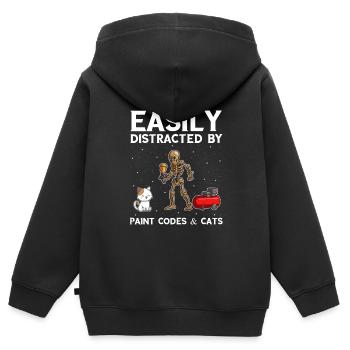Autolackierer Angebot für Autolackierer - Kinder Premium Organic Zip Hoodie - Schwarz - Hinten - AI Model Kid Male (0cm)