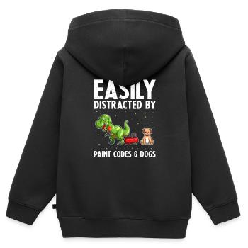Peintre automobile pour peintre automobile pour détaillant automobile - Sweat Premium à capuche zippé enfant bio - noir - Dos - AI Model Kid Male (0cm)