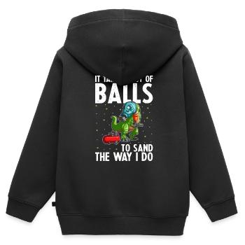 Autolackierer Angebot für Karosserietechniker - Kinder Premium Organic Zip Hoodie - Schwarz - Hinten - AI Model Kid Male (0cm)