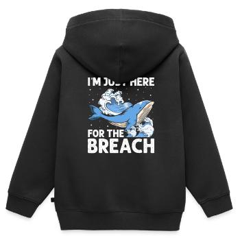 Meeressäuger für Orca-Beobachtung und Buckelwal - Kinder Premium Organic Zip Hoodie - Schwarz - Hinten - AI Model Kid Male (0cm)