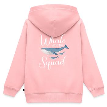 Beluga Whale Design für Meeressäuger und Orca - Kinder Premium Organic Zip Hoodie - Rosa - Hinten - AI Model Kid Female (0cm)