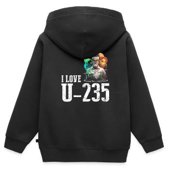 Nuklearingenieur für Kernkraftwerk und Kernenergie - Kinder Premium Organic Zip Hoodie - Schwarz - Hinten - AI Model Kid Male (0cm)