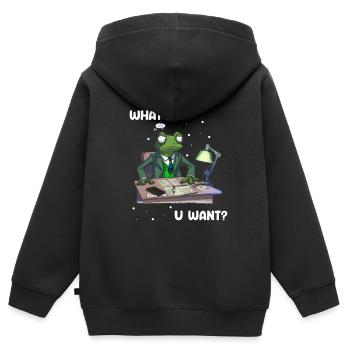 Nuklearingenieur für Kernkraftwerk und Kernenergie - Kinder Premium Organic Zip Hoodie - Schwarz - Hinten - AI Model Kid Male (0cm)